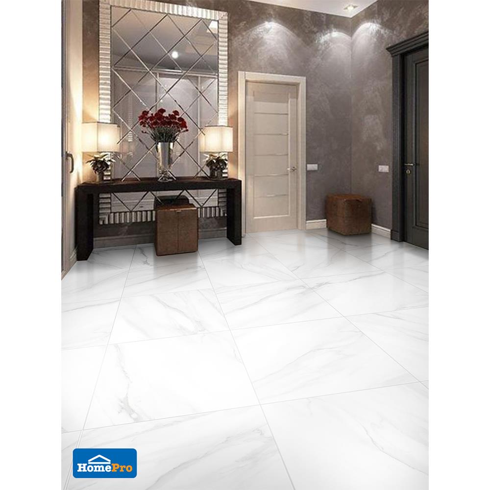 กระเบื้องพื้น 60x60 ซม. CERGRES อิเลคต้า ไวท์ A 1.44M2