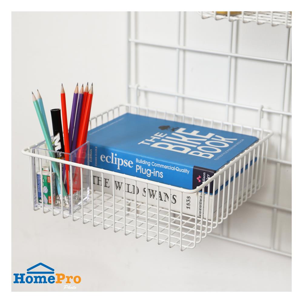 ตะกร้า (B) STACKO EZY 30x31.5x14 ซม. สีขาว