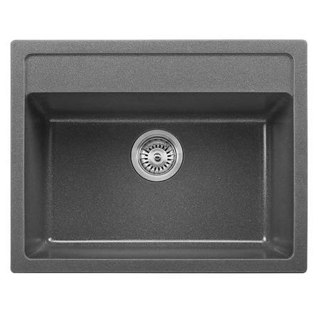 ซิงค์ฝัง 1หลุม TECNOPLUS 584621 แกรนิต สีดำ_0