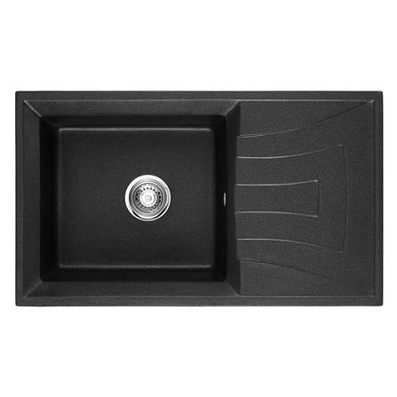 ซิงค์ฝัง 1หลุม 1ที่พัก TECNOPLUS GIN 1B1D แกรนิต สีดำ_0