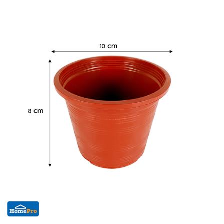 กระถางต้นไม้ SPRING 4 นิ้ว สีน้ำตาล_3