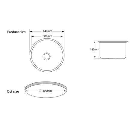 ซิงค์ฝัง 1หลุม TECNOPLUS 4418 สีดำ_1