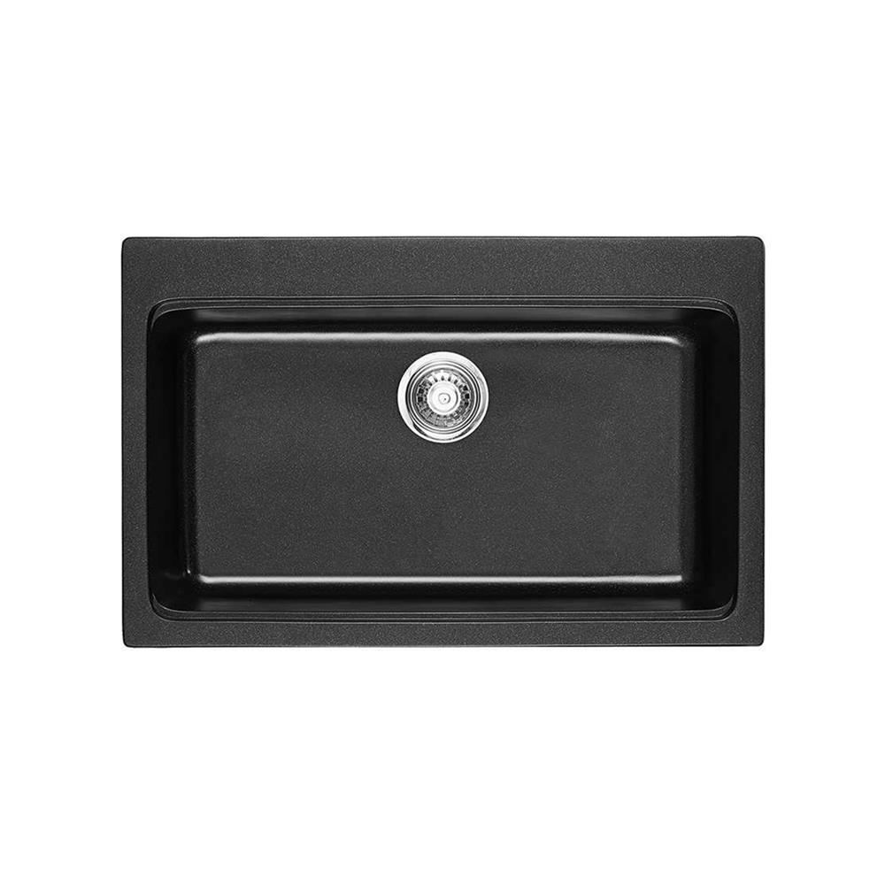 ซิงค์ฝัง 1หลุม TECNOPLUS 764821 แกรนิต สีดำ