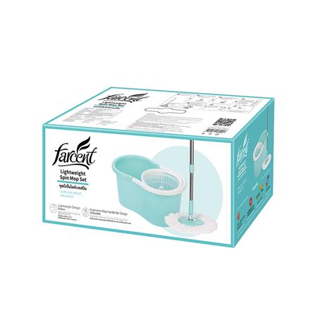 ชุดอุปกรณ์ถังปั่นพร้อมไม้ม็อบ FARCENT LIGHTWEIGHT สีเขียว_3