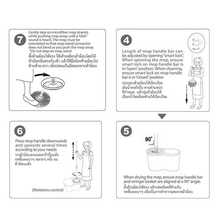 ชุดอุปกรณ์ถังปั่นพร้อมไม้ม็อบ FARCENT LIGHTWEIGHT สีเขียว_5