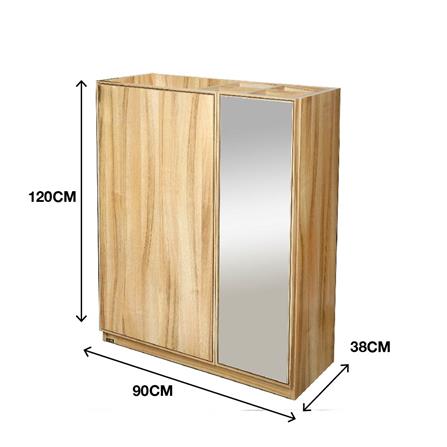 ตู้วางรองเท้า 15-22 คู่ BURO TWIN SH-90 สีอโรม่า โอ๊ค_7