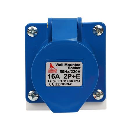 เพาเวอร์ปลั๊กตัวเมียติดผนัง SUMO 3 ขา P1-113 16 แอมป์ สีน้ำเงิน_1