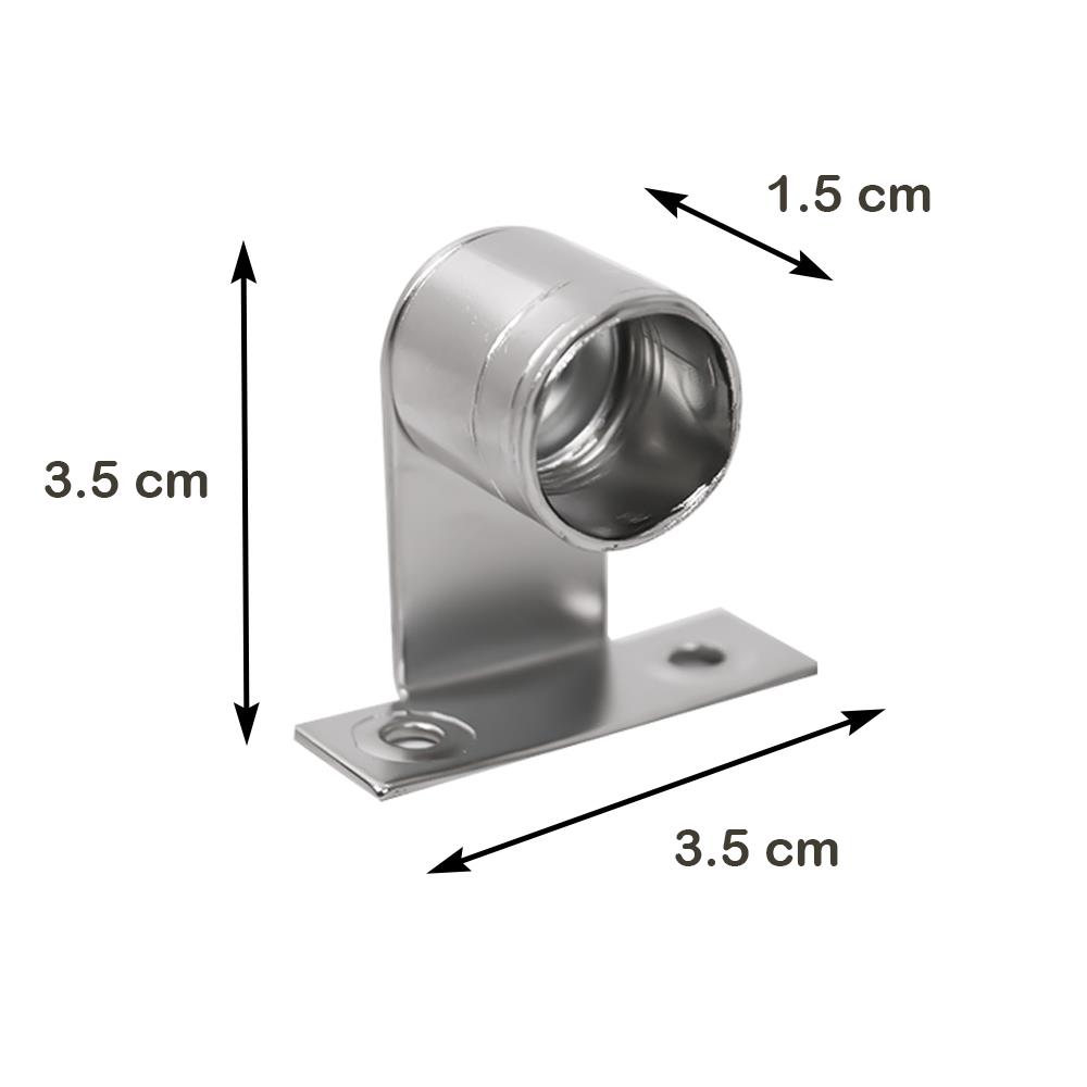 หัว-ท้ายรางผ้าม่าน HOME LIVING STYLE PAP 0.5 นิ้ว สีเงิน