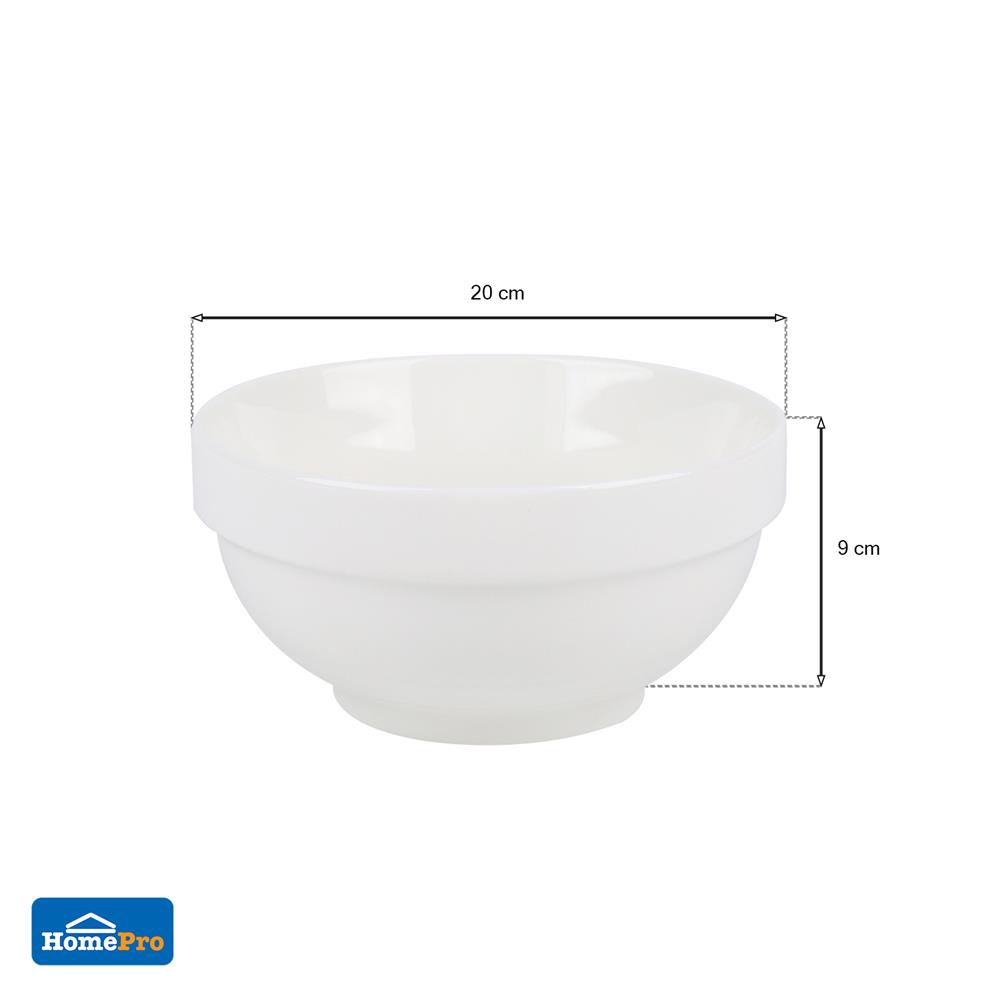 ชาม PORCELAIN 8" KECH SNOW STACK