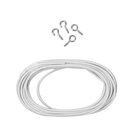 ลวดสปริงพร้อมหัวท้าย HOME LIVING STYLE 5 ม. สีขาว_0