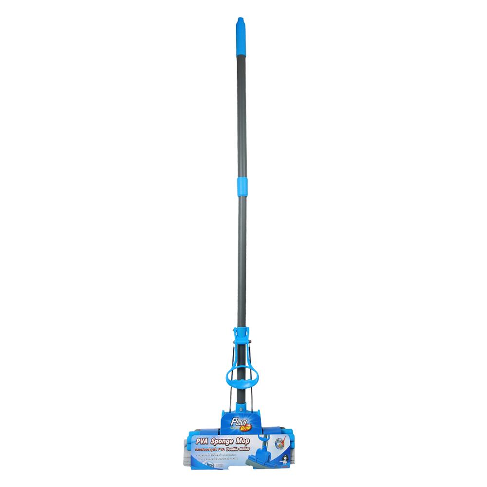 ไม้ม็อบฟองน้ำ PVA POLY-BRITE DOUBLE ROLLER 10.5 นิ้ว สีฟ้า