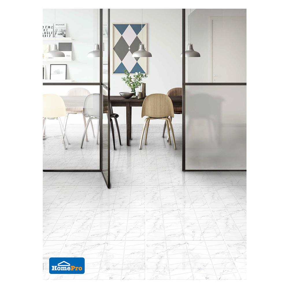 กระเบื้องพื้น 12x12 นิ้ว ภูผา ซิลเวอร์เวฟ ขาว A 1M2