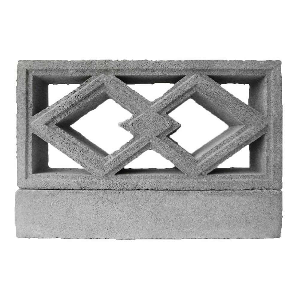 บล็อกช่องลม ลายข้าวหลามตัด DSQUARE 19x39x7 ซม.