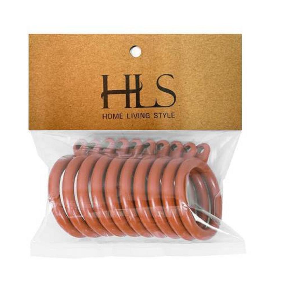 ห่วงคล้องราง HOME LIVING STYLE 25 มม. สีน้ำตาล (แพ็ก 10 ชิ้น)