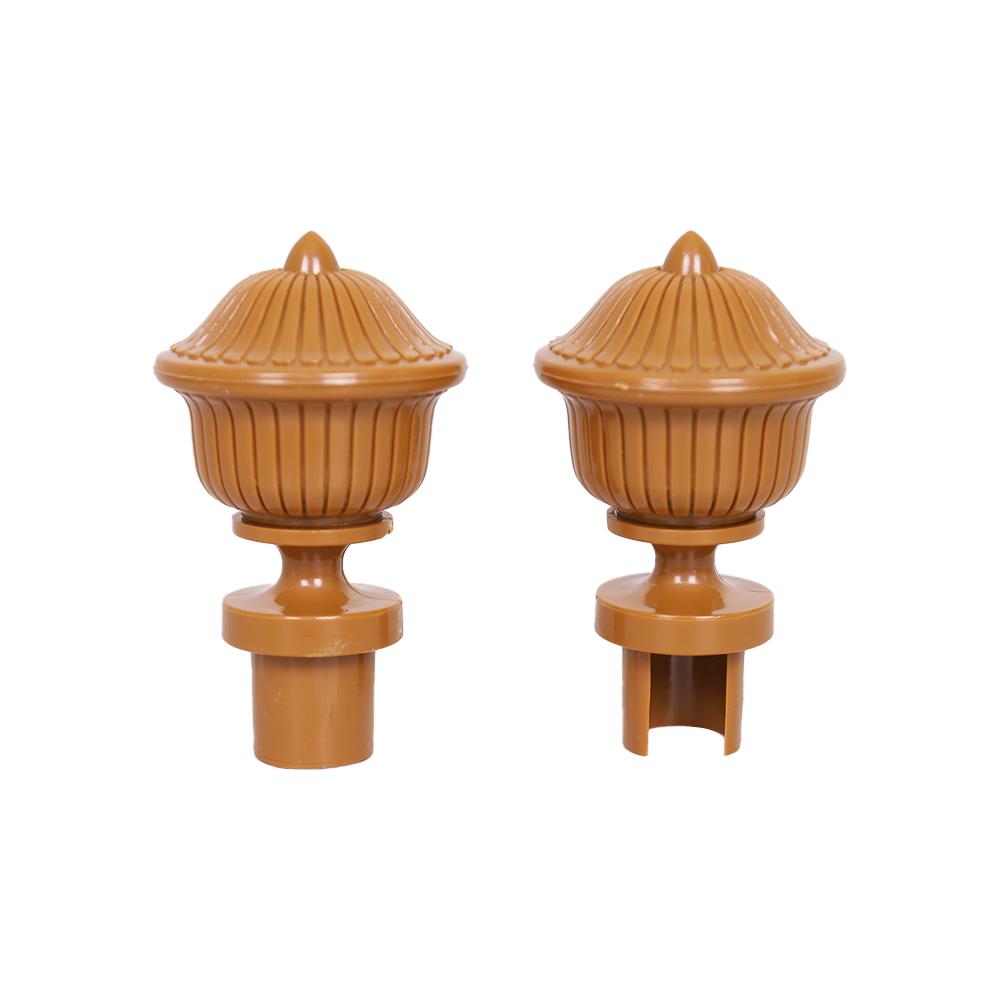 หัว-ท้ายรางม่าน HOME LIVING STYLE S2204-26 25 มม. สีน้ำตาล แพ็ก 2 ชิ้น