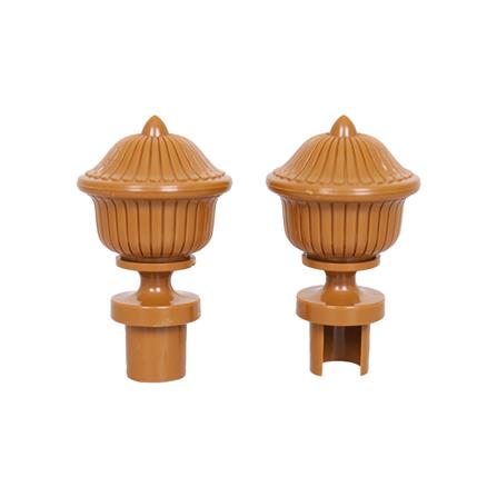 หัว-ท้ายรางม่าน HOME LIVING STYLE S2204-26 25 มม. สีน้ำตาล แพ็ก 2 ชิ้น_0