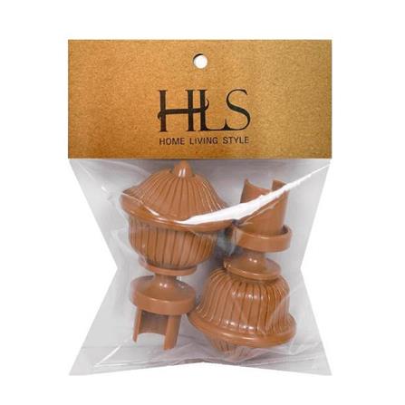 หัว-ท้ายรางม่าน HOME LIVING STYLE S2204-26 25 มม. สีน้ำตาล แพ็ก 2 ชิ้น_2