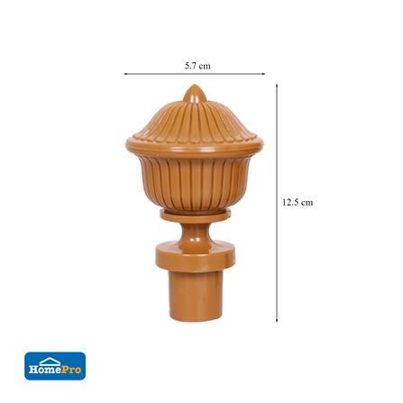 หัว-ท้ายรางม่าน HOME LIVING STYLE S2204-26 25 มม. สีน้ำตาล แพ็ก 2 ชิ้น_4