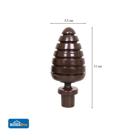 หัว-ท้ายรางม่าน ME LIVING S1207-26 25 มม. สีโอ๊ค_4