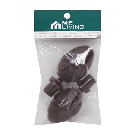 หัว-ท้ายรางม่าน ME LIVING S1407-26 25 มม. สีโอ๊ค_2