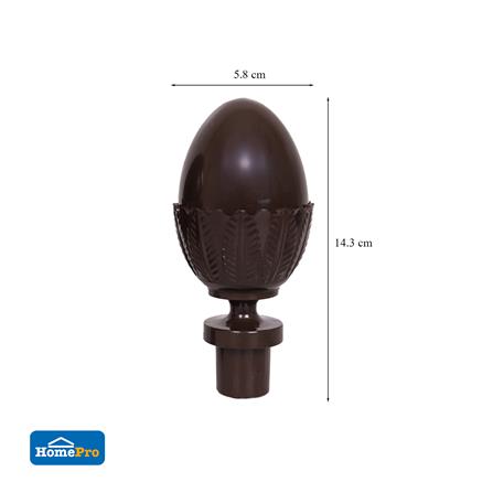 หัว-ท้ายรางม่าน ME LIVING S1407-26 25 มม. สีโอ๊ค_4