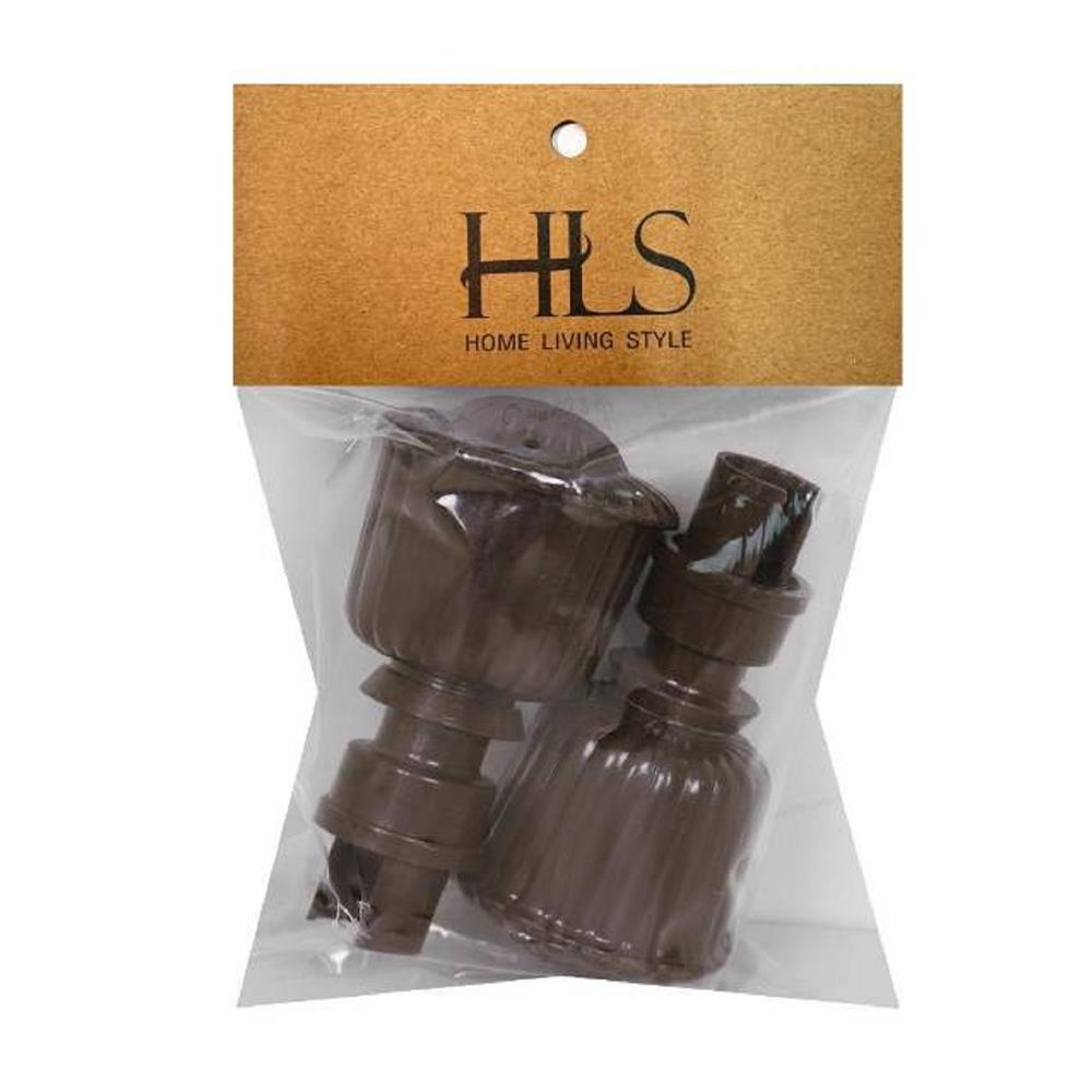 หัว-ท้ายรางม่าน HOME LIVING STYLE S1707-26 25 มม. สีโอ๊ค