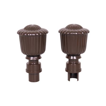 หัว-ท้ายรางม่าน HOME LIVING STYLE S1707-26 25 มม. สีโอ๊ค_0