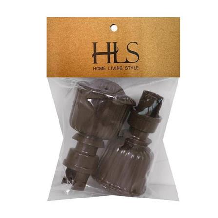 หัว-ท้ายรางม่าน HOME LIVING STYLE S1707-26 25 มม. สีโอ๊ค_2