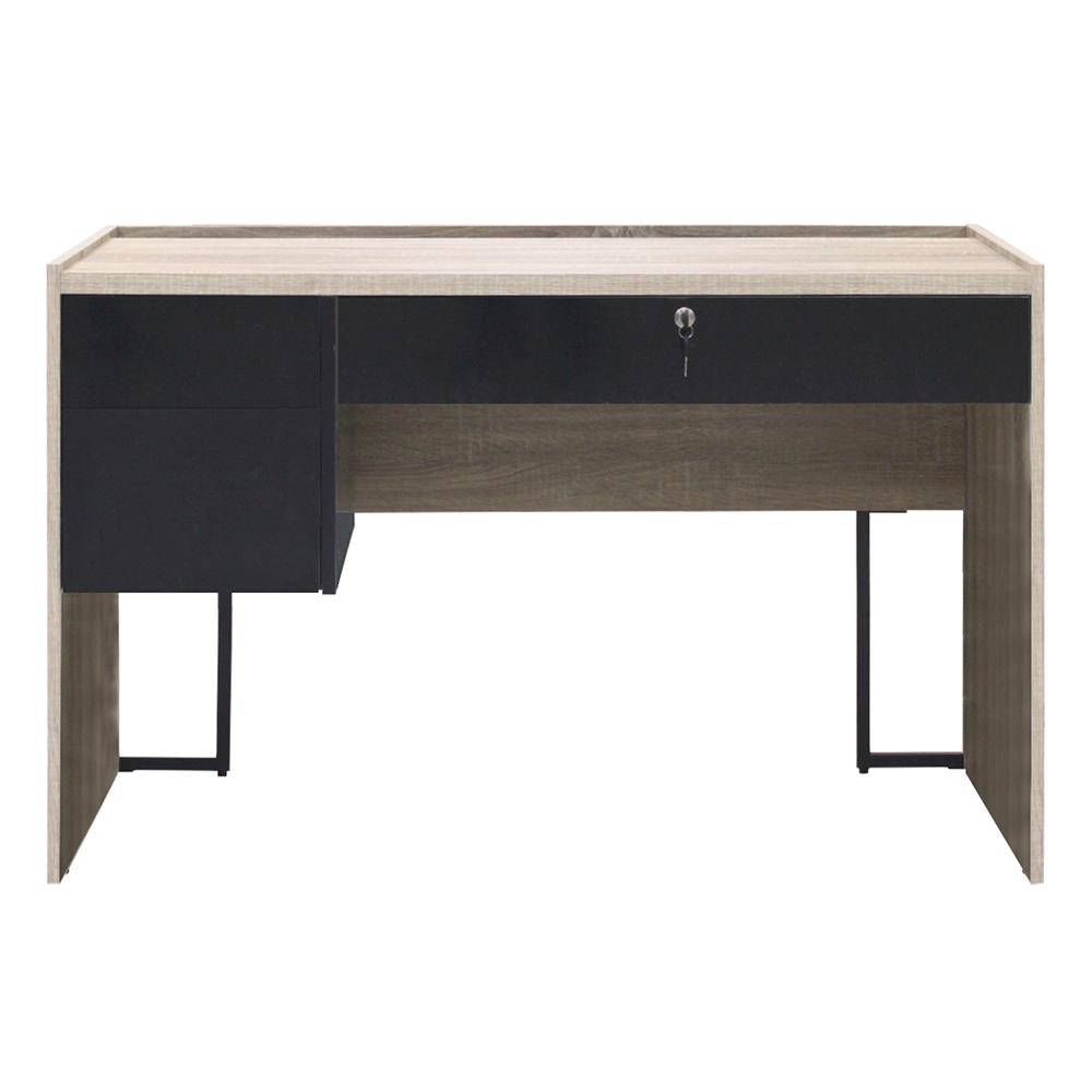 โต๊ะทำงาน BURO DK-120N สีโซลิดโอ๊ค/ดำ