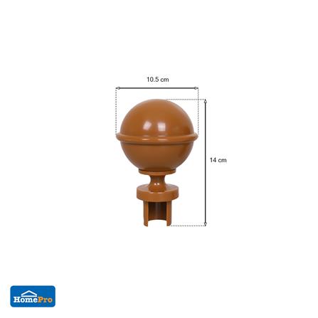 หัว-ท้ายรางม่าน HOME LIVING STYLE S2804-26 25 มม. สีน้ำตาล (แพ็ก 2 ชิ้น)_4