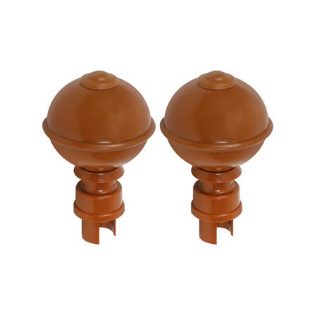 หัว-ท้ายรางม่าน HOME LIVING STYLE S1804-26 25 มม. สีไม้สัก_0