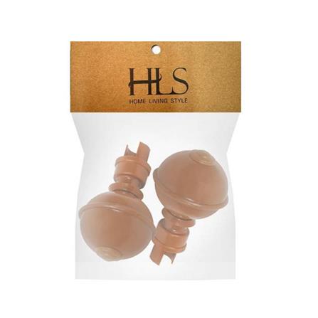 หัว-ท้ายรางม่าน HOME LIVING STYLE S1804-26 25 มม. สีไม้สัก_1