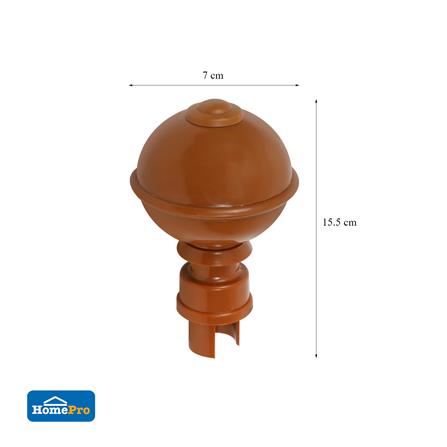 หัว-ท้ายรางม่าน HOME LIVING STYLE S1804-26 25 มม. สีไม้สัก_3