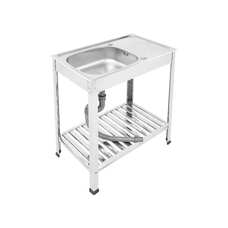 ซิงค์ขาตั้ง 1หลุม 1ที่พัก PARNO PN 7545TT สเตนเลส_0