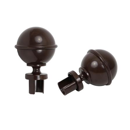 หัว-ท้ายรางม่าน HOME LIVING STYLE S2807-26 25 มม. สีโอ๊ค แพ็ก 2 ชิ้น