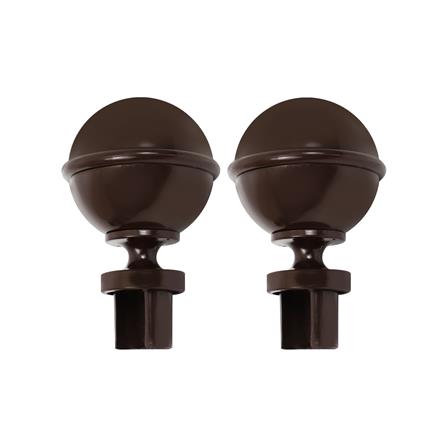 หัว-ท้ายรางม่าน HOME LIVING STYLE S2807-26 25 มม. สีโอ๊ค แพ็ก 2 ชิ้น_1