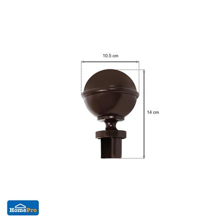 หัว-ท้ายรางม่าน HOME LIVING STYLE S2807-26 25 มม. สีโอ๊ค แพ็ก 2 ชิ้น_4