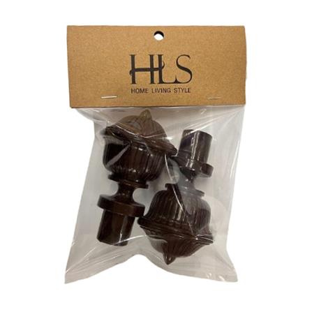 หัว-ท้ายรางม่าน HOME LIVING STYLE S2207-26 25 มม. สีโอ๊ค_2