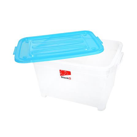 กล่องเก็บของ มีล้อ ฝาล็อค STACKO S105 A 100 ลิตร 50x70x42 ซม. สีฟ้า_2