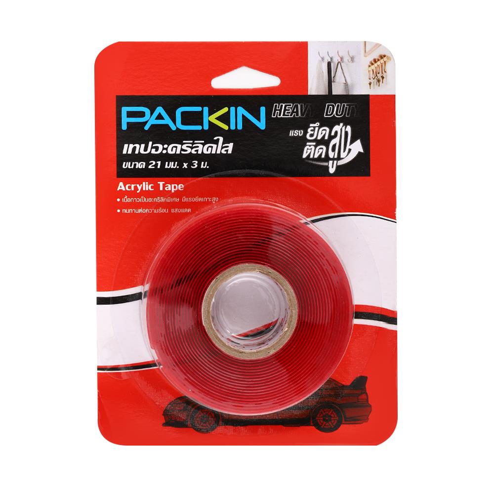 เทปกาวอะคริลิก 2 หน้า PACK IN 21 มม. x 3 ม.