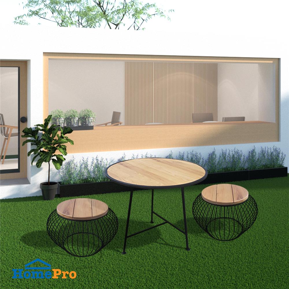 ชุดสนามไม้สัก 2 ที่นั่ง SPRING BIRD CAGE สีไม้ธรรมชาติ