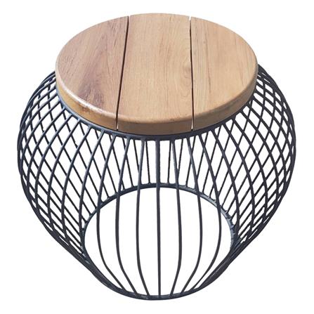 ชุดสนามไม้สัก 2 ที่นั่ง SPRING BIRD CAGE สีไม้ธรรมชาติ_2