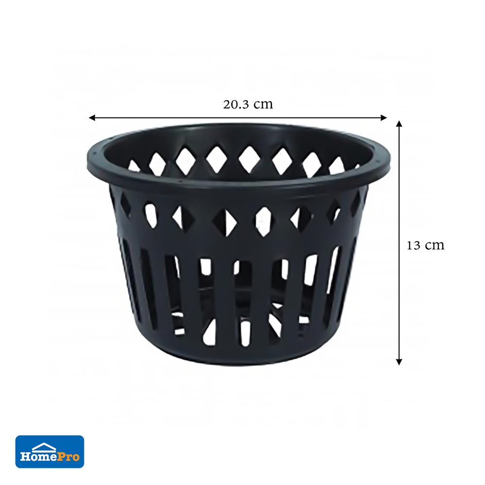 กระถางกล้วยไม้ SPRING 8 นิ้ว สีดำ 1 ใบ