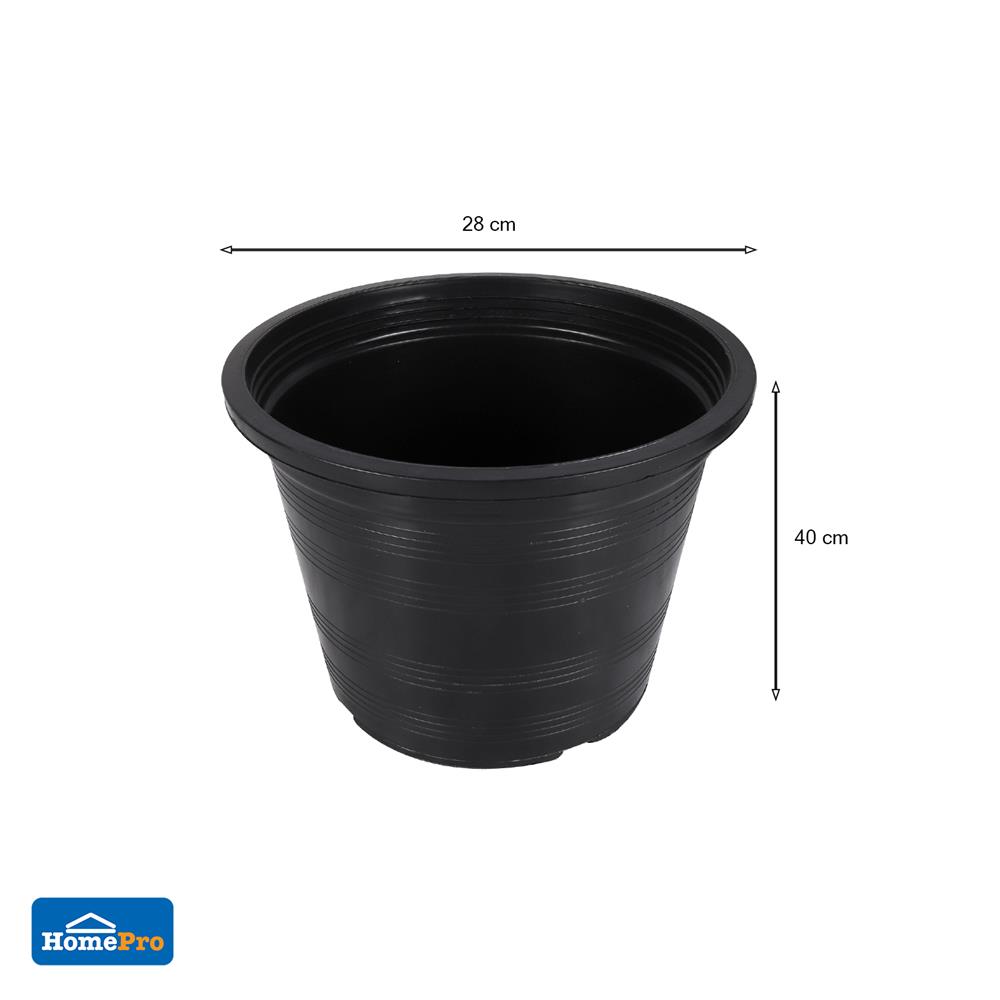 กระถางต้นไม้ SPRING 11 นิ้ว สีดำ 20 ใบ
