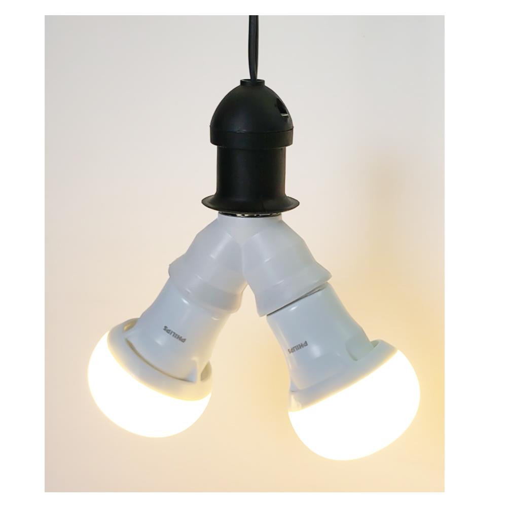 ขั้วห้อยเกลียว 2 ทาง JSN E27 สีขาว