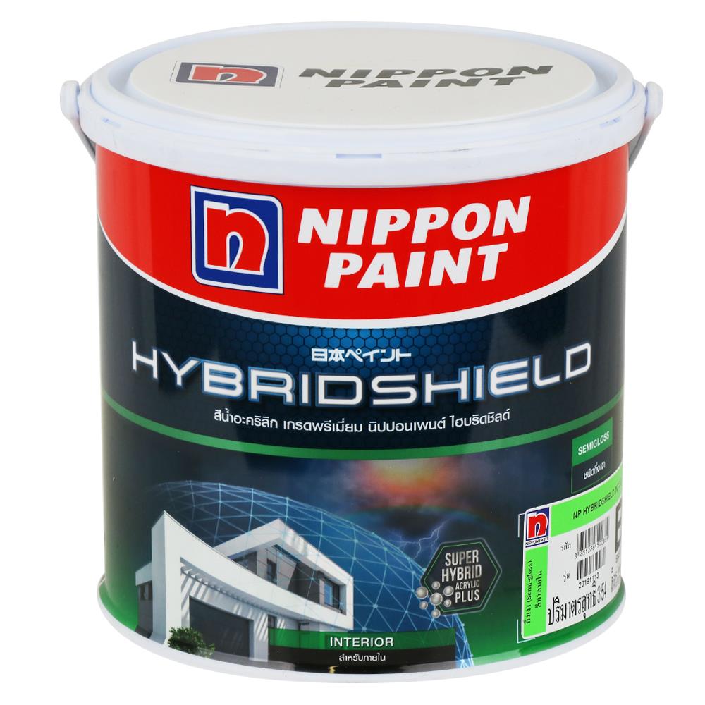 สีน้ำทาภายใน NIPPON PAINT HYBRIDSHIELD BASE B กึ่งเงา 1 แกลลอน