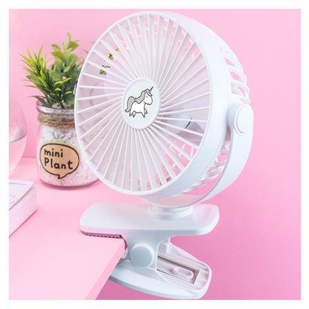 พัดลมพกพา 4 นิ้ว AIKO KN-L2855 Unicorn สีขาว_4