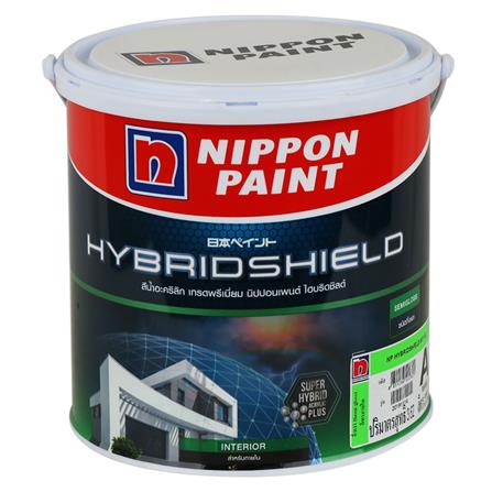 สีน้ำทาภายใน NIPPON PAINT HYBRIDSHIELD BASE A กึ่งเงา 1 แกลลอน_0