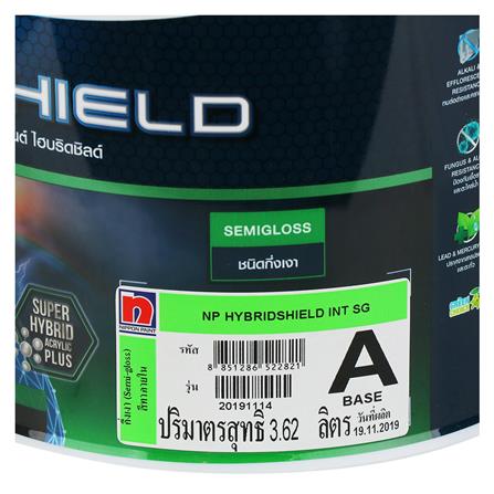 สีน้ำทาภายใน NIPPON PAINT HYBRIDSHIELD BASE A กึ่งเงา 1 แกลลอน_1