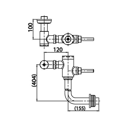 ฟลัชวาล์วสุขภัณฑ์นั่งยอง COTTO CT4571NL สีโครม_1